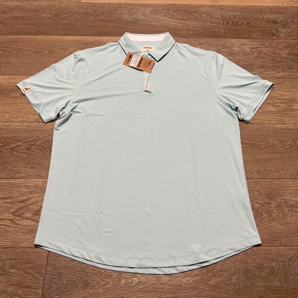 New Mantra Polo Shirt Men XL Glacial Blue Golf Performance Point Collar NWT - Picture 1 of 8